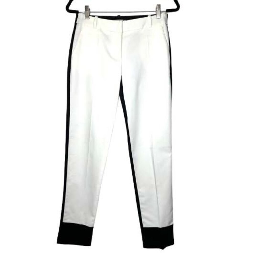 Isabel by Rozarancio Two Tone Tuxedo Skinny Pants Black White 4 NWT
